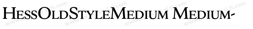 HessOldStyleMedium Medium字体转换